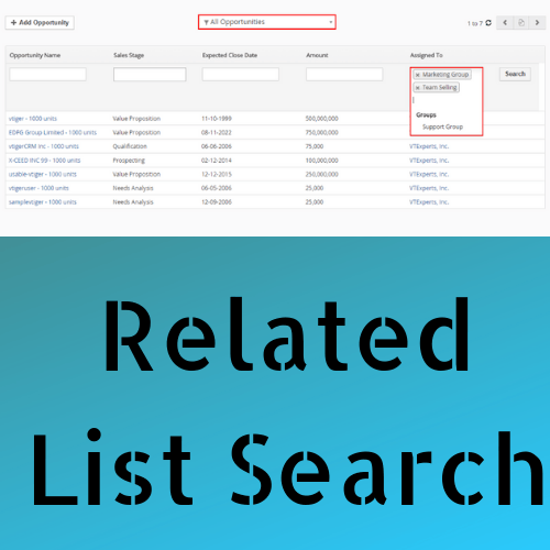 Relaed List Search
