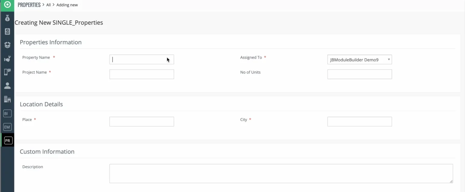 Creating a new record