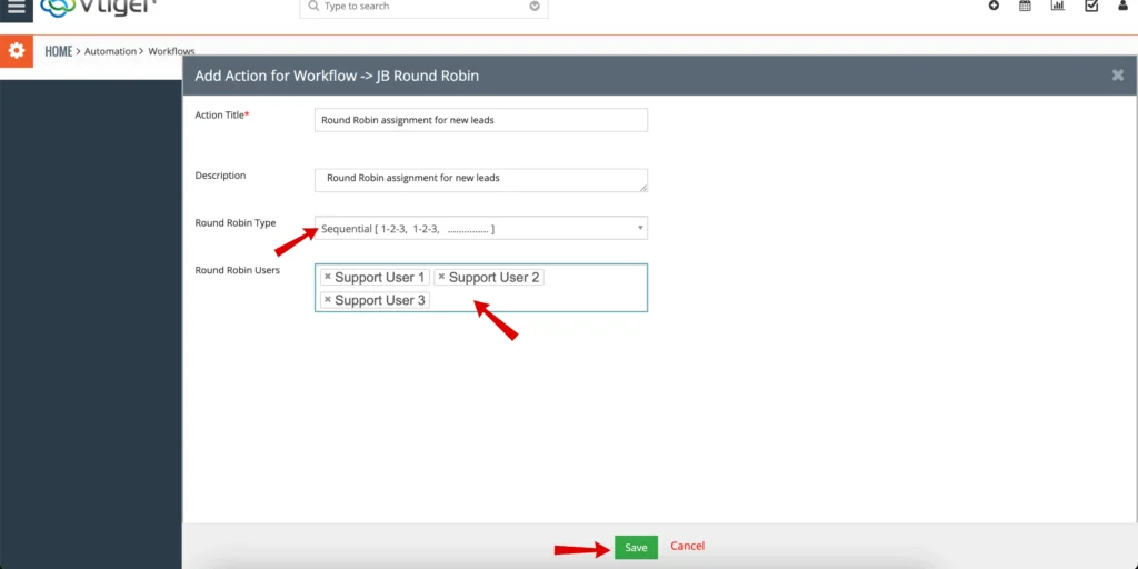 Round Robin Assignment in Vtiger CRM
