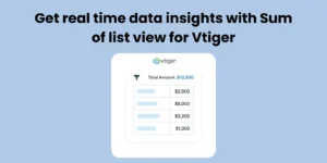 Get Real-Time Data Insights with Vtiger List View total - Vtiger Guides By Joobilant