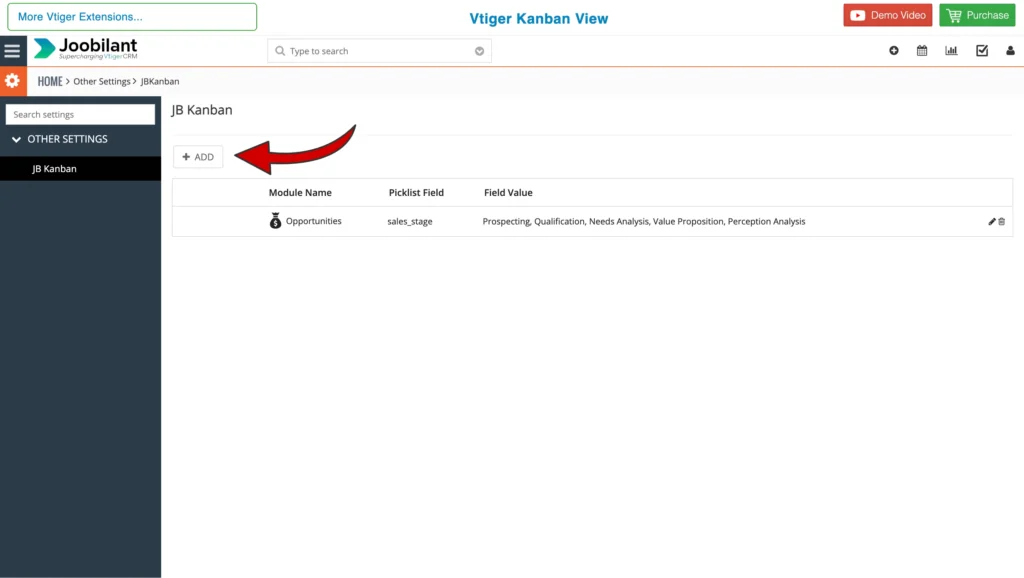 Add new vtiger kanban view